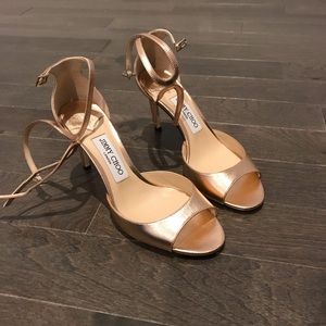 NWT Jimmy Choo sandal in rose gold - 38